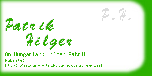 patrik hilger business card